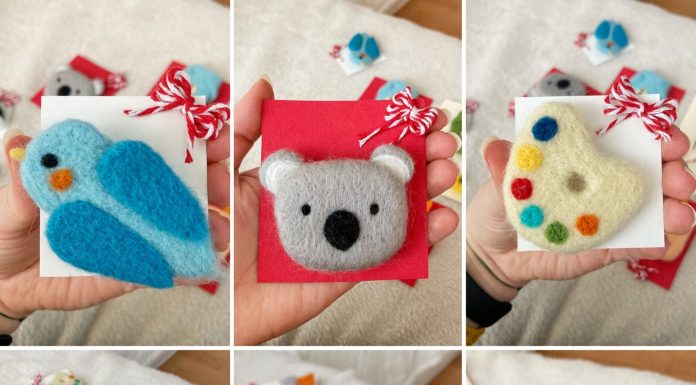 Mărțișoare handmade din lână împâslită